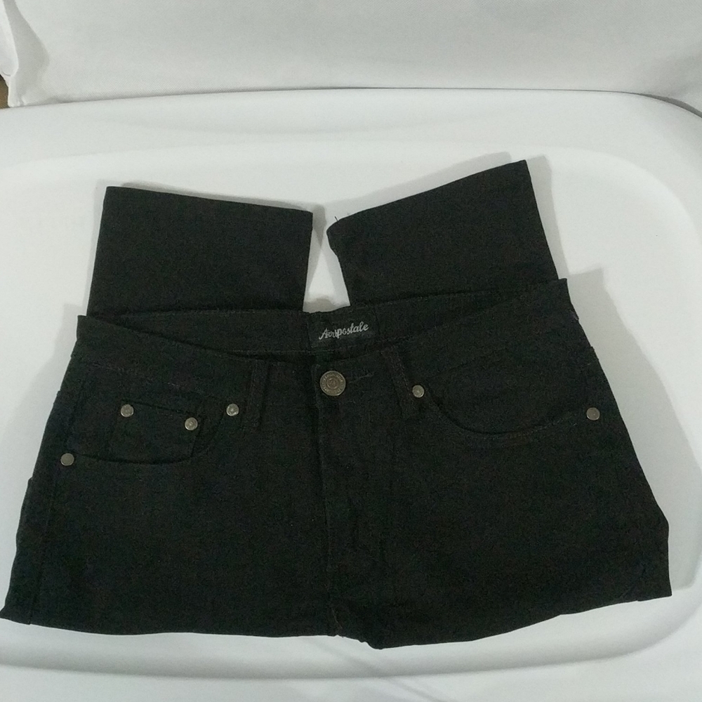 Aeropostale Black Straight Leg Pants - size 28 - 28" Inseam